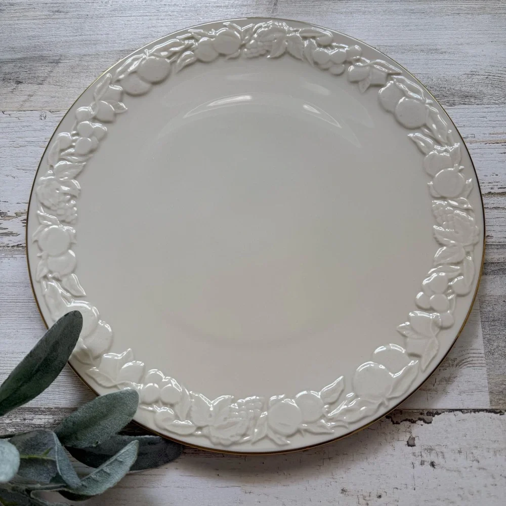 Vintage Lenox Fruits of Life Cake Plate Platter Discontinued